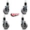 Service Caster 5'' Semi Steel Wheel Swivel 1-3/4'' Expanding Stem Caster Set 2 Brakes, 4PK SCC-EX20S515-SSR-2-TLB-2-134 - alternate 2